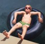 Mr. Cool, Oil on canvas, 30 x 30 inches, SOLD